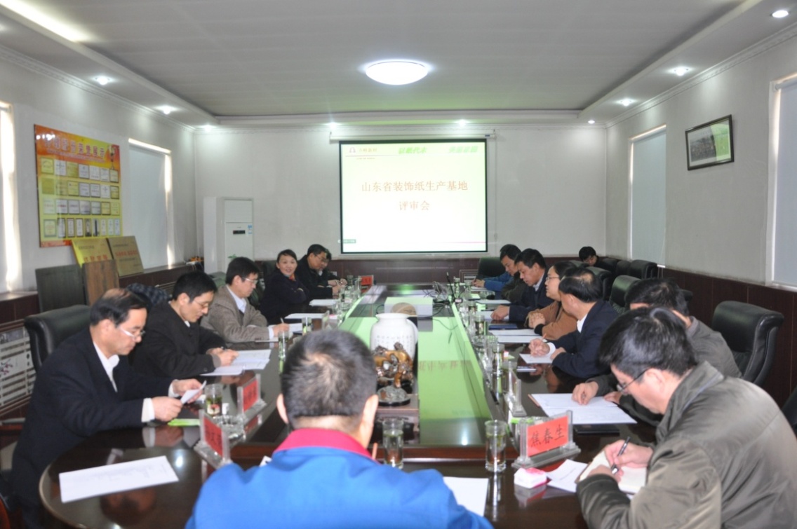 山東省裝飾紙生產(chǎn)基地評審會在我公司召開