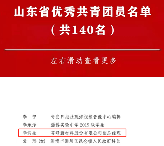 公司副總經(jīng)理李潤生榮獲省級表彰！